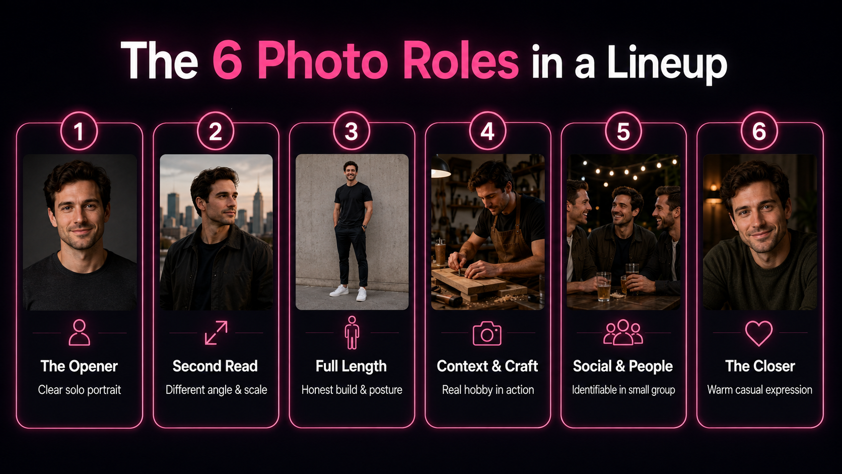 The 6 Photo Roles in a Dating Profile Lineup